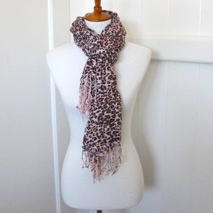 Fall Faux Animal Print Scarf